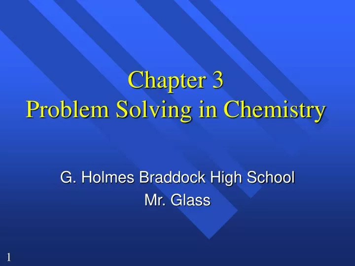 chapter 3 problem solving in chemistry