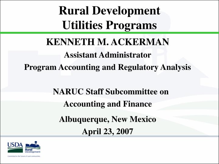 rural development utilities programs