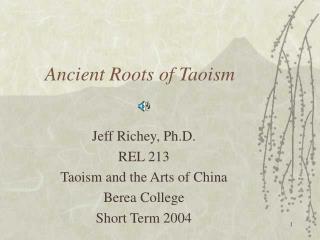 Ancient Roots of Taoism
