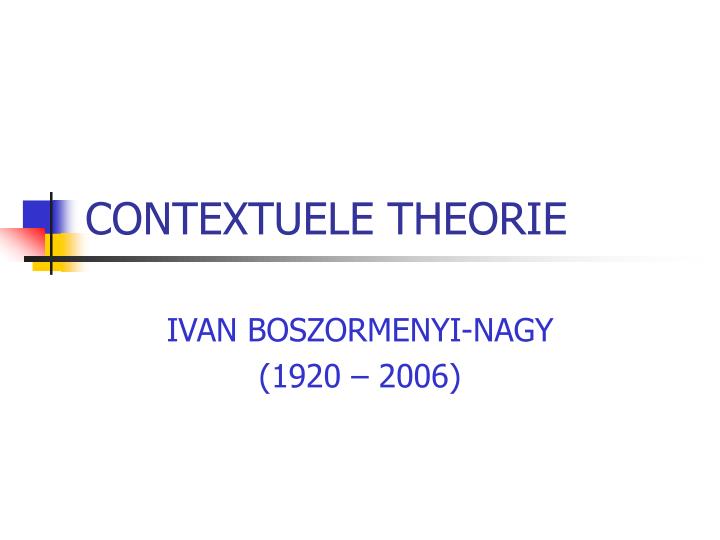contextuele theorie