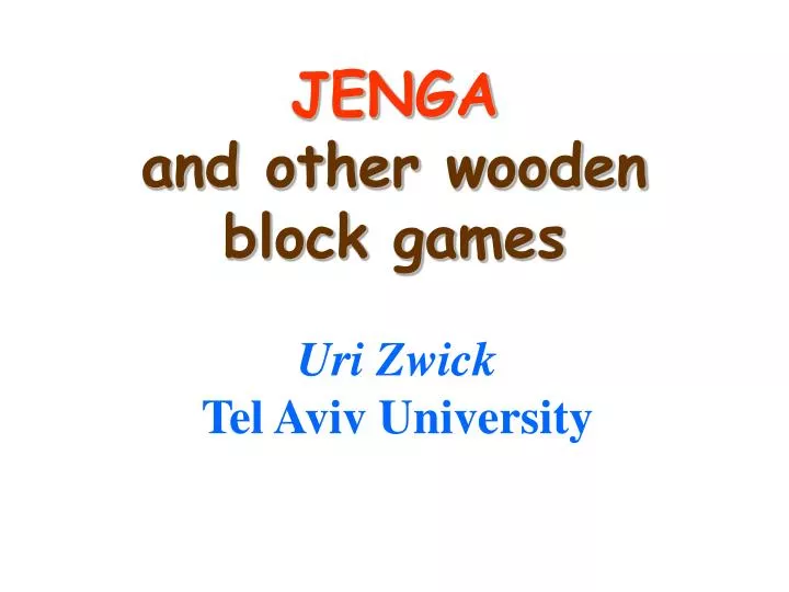 jenga and other wooden block games