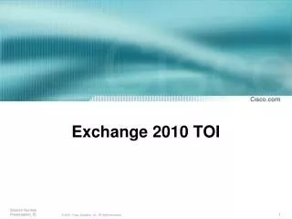 Exchange 2010 TOI