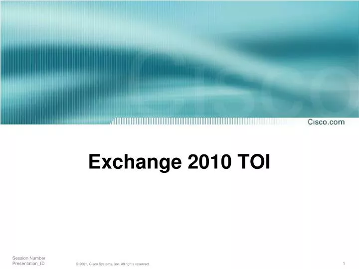 exchange 2010 toi