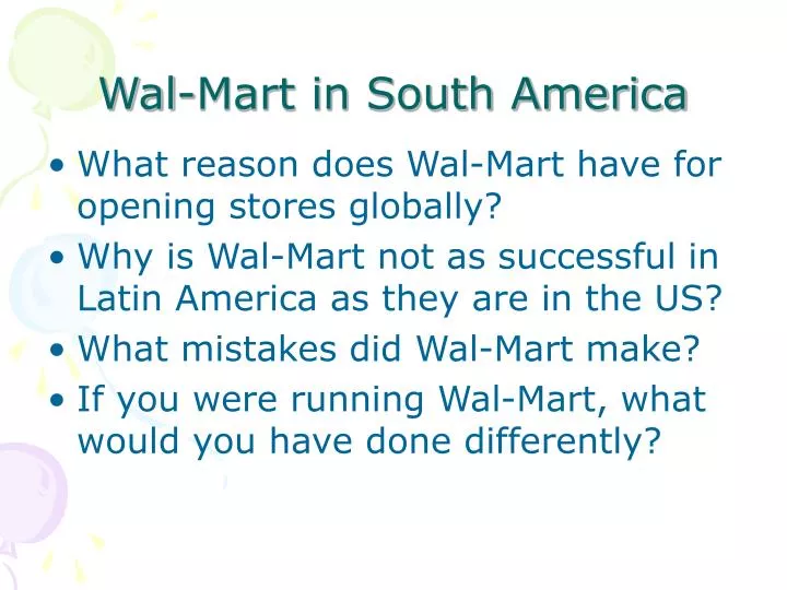 wal mart in south america