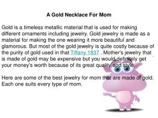A Gold Necklace For Mom