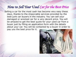How to Sell Your Used Car for the Best Price