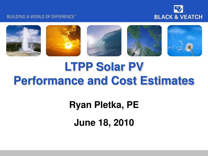 ltpp solar pv performance and cost estimates