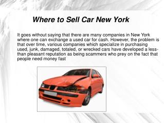 Where to Sell Car New York