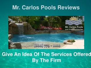 Mr Carlos Pools Inc Reviews