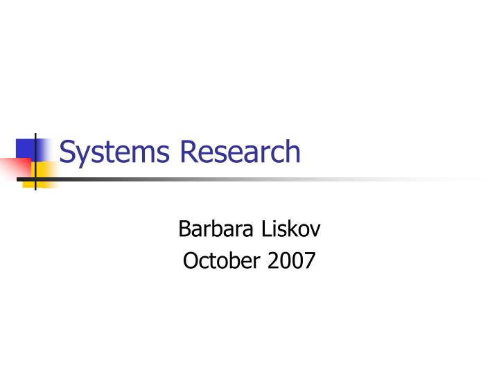 systems research