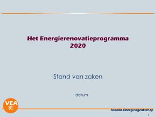 Het Energierenovatieprogramma 2020