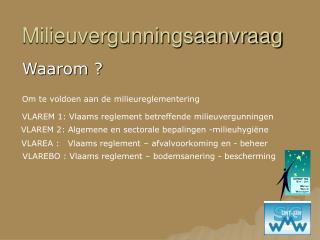 milieuvergunningsaanvraag