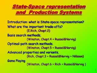 State-Space representation and Production Systems