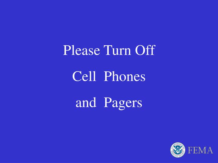 please turn off cell phones and pagers