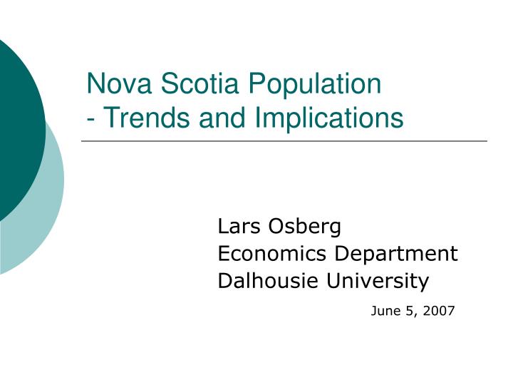 nova scotia population trends and implications