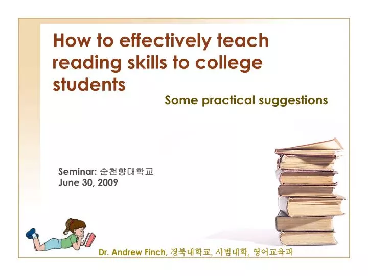 how to effectively teach reading skills to college students