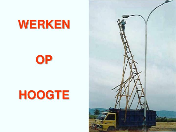 werken op hoogte