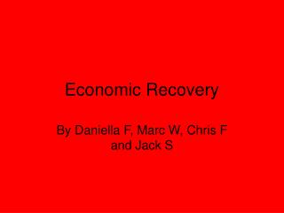 Economic Recovery