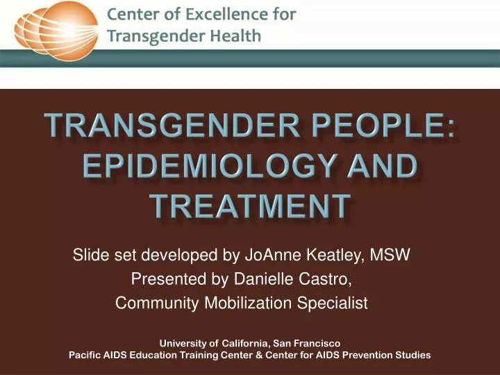 transgender people epidemiology and treatment