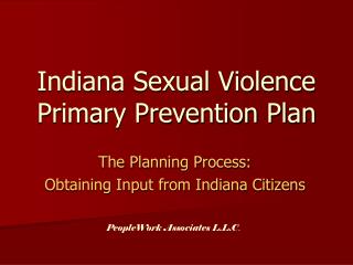 Indiana Sexual Violence Primary Prevention Plan