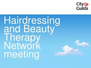 Hairdressing and Beauty Therapy Network meeting