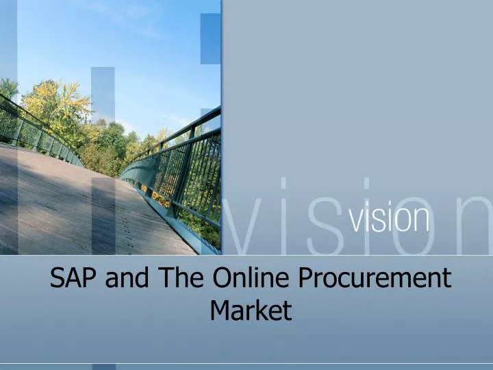 sap and the online procurement market