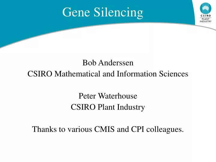 gene silencing