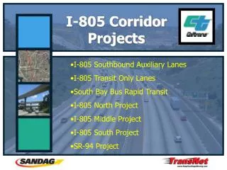 I-805 Corridor Projects