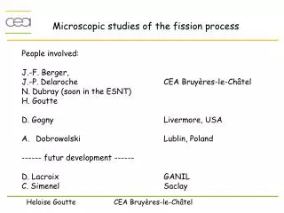 Microscopic studies of the fission process