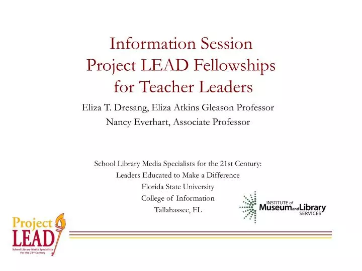 information session project lead fellowships for teacher leaders