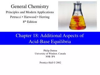 18 Additional Aspects of Acid-Base Equilibria