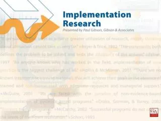 Factors Contributing to Successful Implementation of EBPs