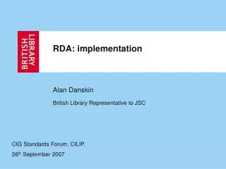 RDA: implementation