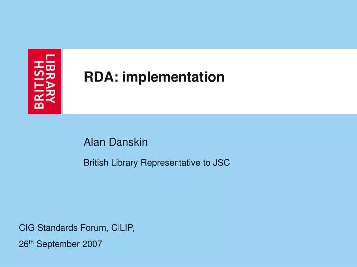 rda implementation