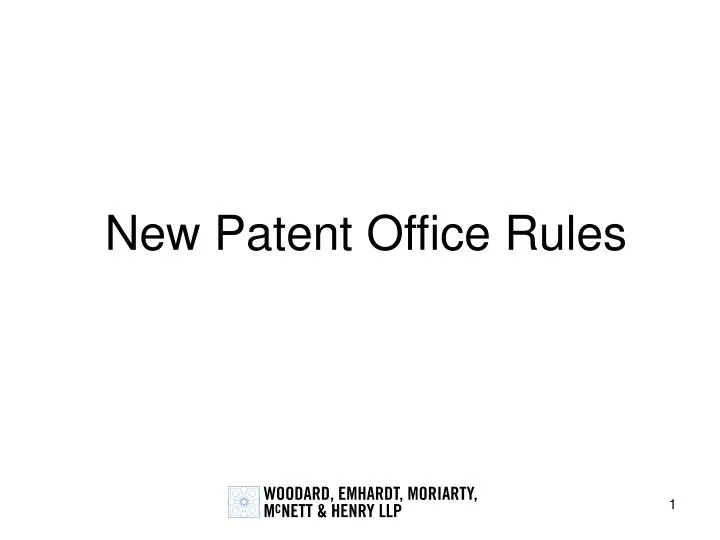 new patent office rules