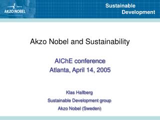 Akzo Nobel and Sustainability