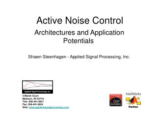 Active Noise Control