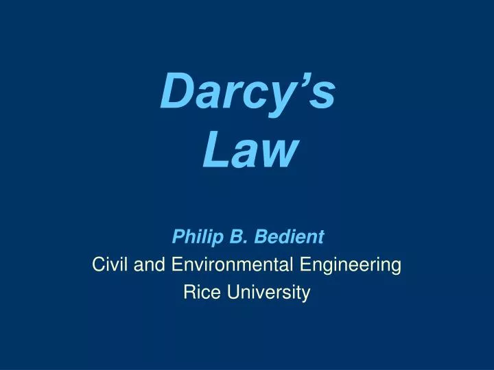 darcy s law