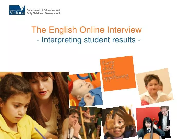 the english online interview interpreting student results