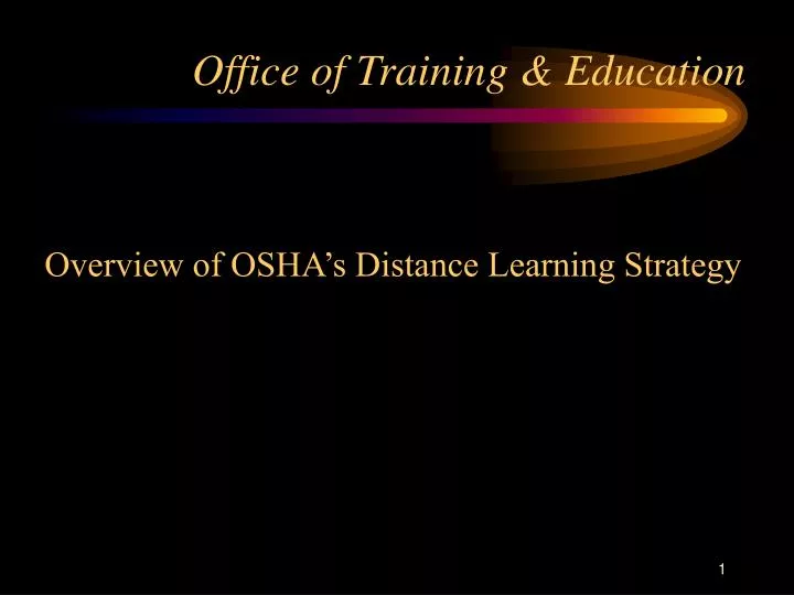 office of training education