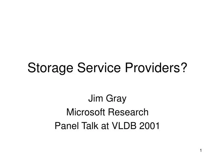storage service providers
