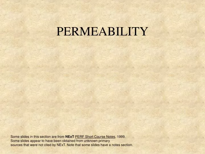permeability