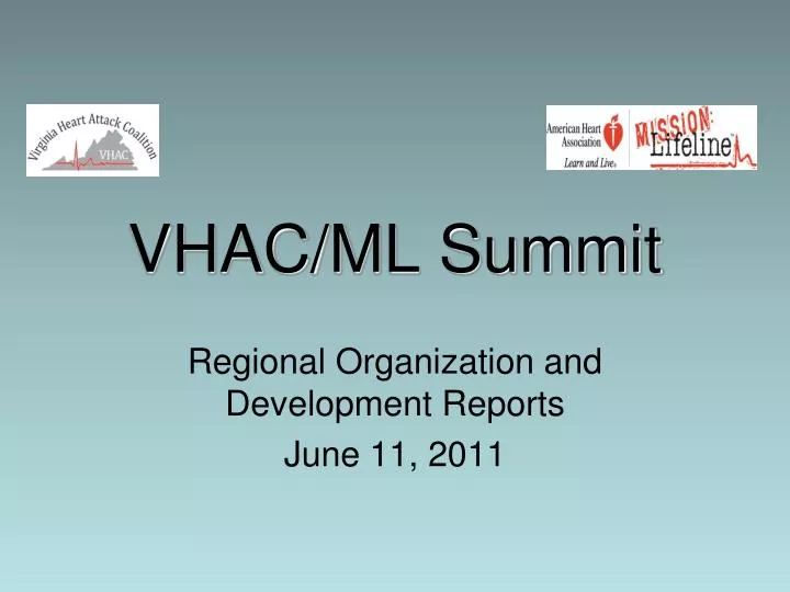 vhac ml summit