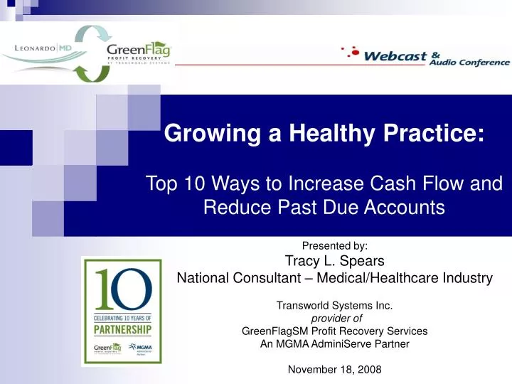 growing a healthy practice top 10 ways to increase cash flow and reduce past due accounts