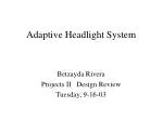 Adaptive Headlight System - slide 1