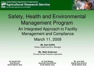 Safety, Health and Environmental Management Program