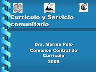 curr culo y servicio comunitario