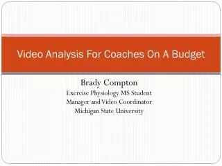 Video Analysis For Coaches On A Budget