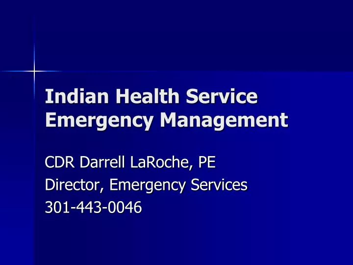 indian health service emergency management