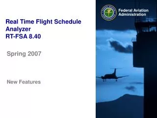 Real Time Flight Schedule Analyzer RT-FSA 8.40